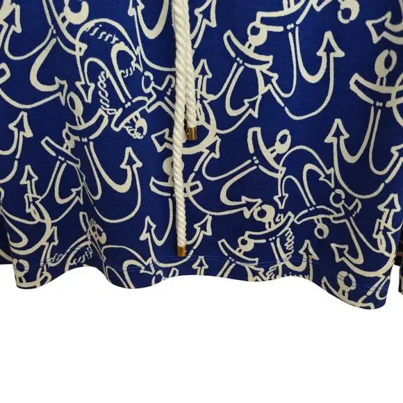 Lilly Pulitzer Raquel Dress Size Medium Blue Anchors Away Print Nautical Coastal - Picture 7 of 11